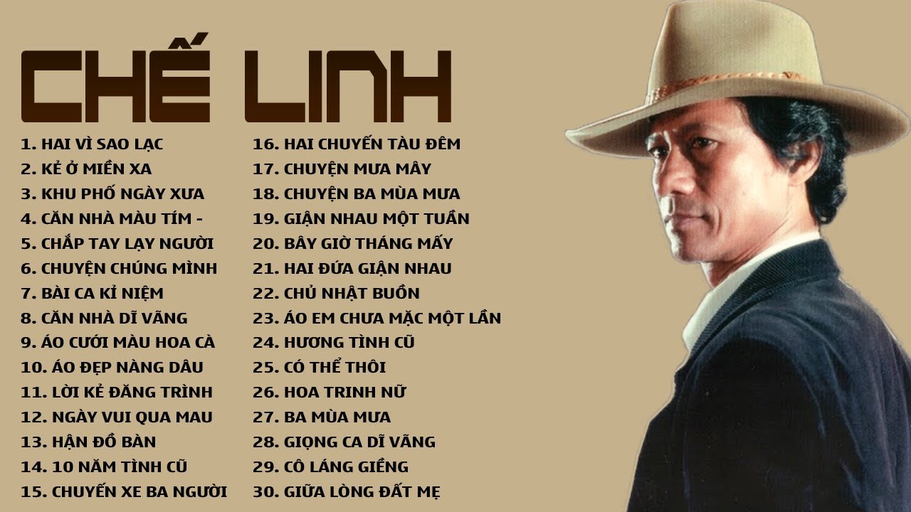 Top 30 Ca Khúc Được Yêu Thích Nhất Của Chế Linh | Nhạc Vàng Chế Linh Tuyển Chọn
