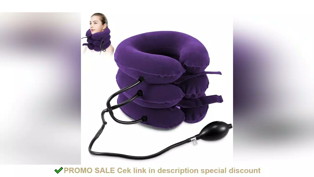 Neck Stretcher Cervical Traction Device Home Pain Treatment, Inflatable Spinal Decompression Collar