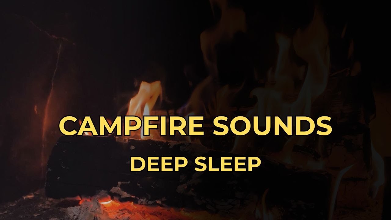 🔥 Cozy Winter Night: Crackling Fireplace Sound (Black Screen after 10 min)