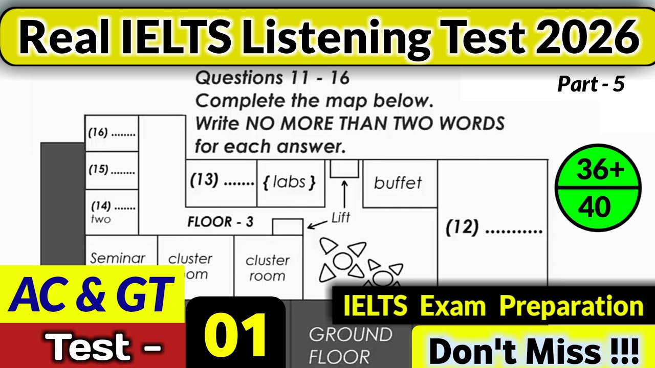 VERY HARD IELTS LISTENING TEST 2026 | IDP REAL IELTS LISTENING TEST 2026 #ieltslistening   #listing