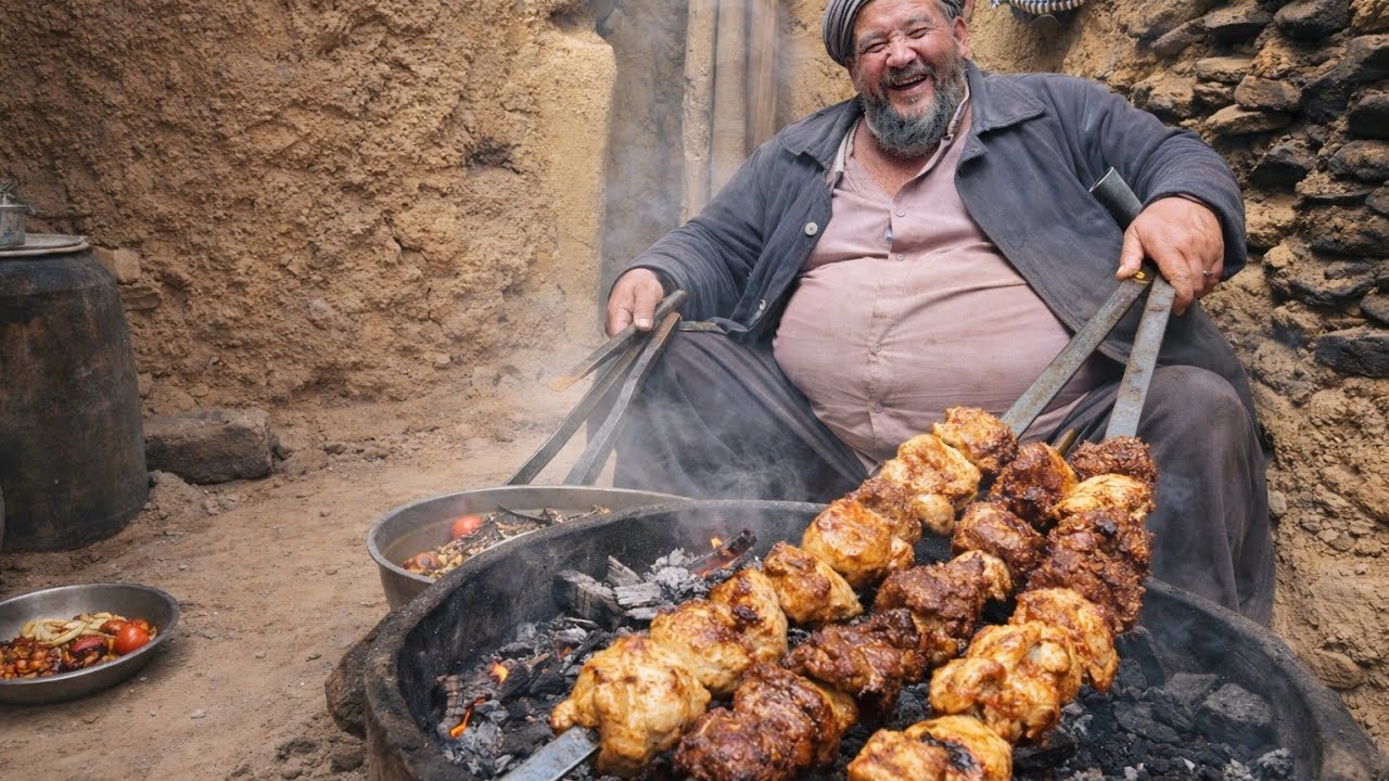 In the cold of winter, a family going through a hard life cooks to get by.