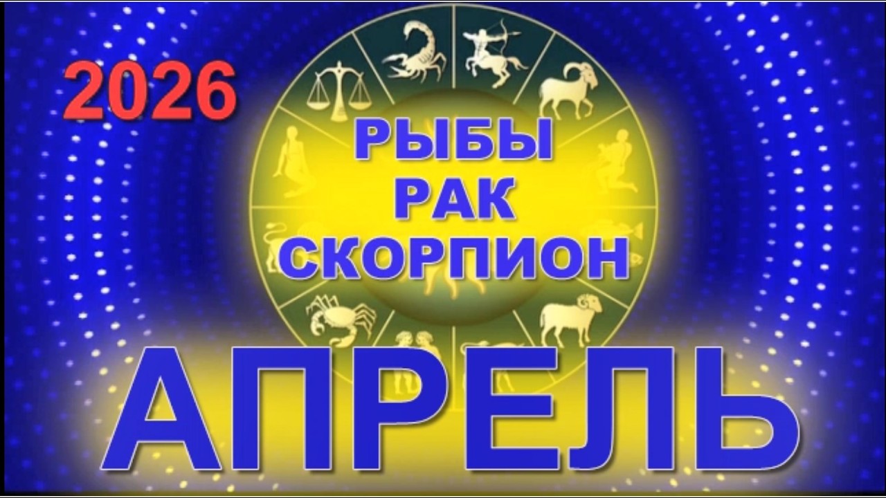 #ГОРОСКОП на #АПРЕЛЬ :   #РАК   #СКОРПИОН   #РЫБЫ