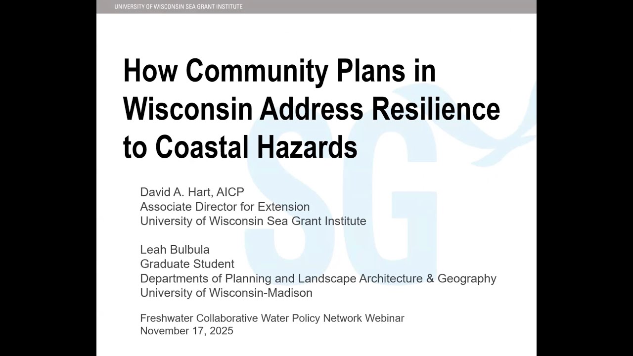 How Community Plans in Wisconsin Address Resilience to Coastal Hazards