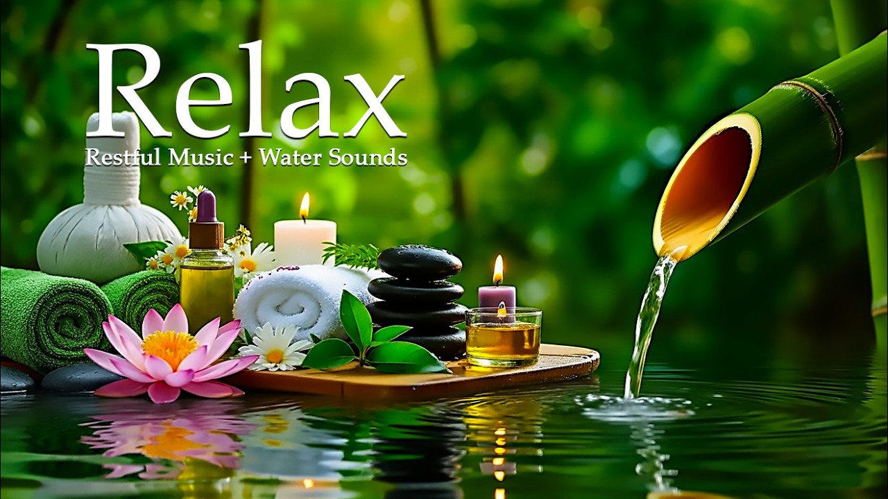Restful Piano Music with Bamboo Water Sounds 🌿 Deep Sleep and Inner Peace