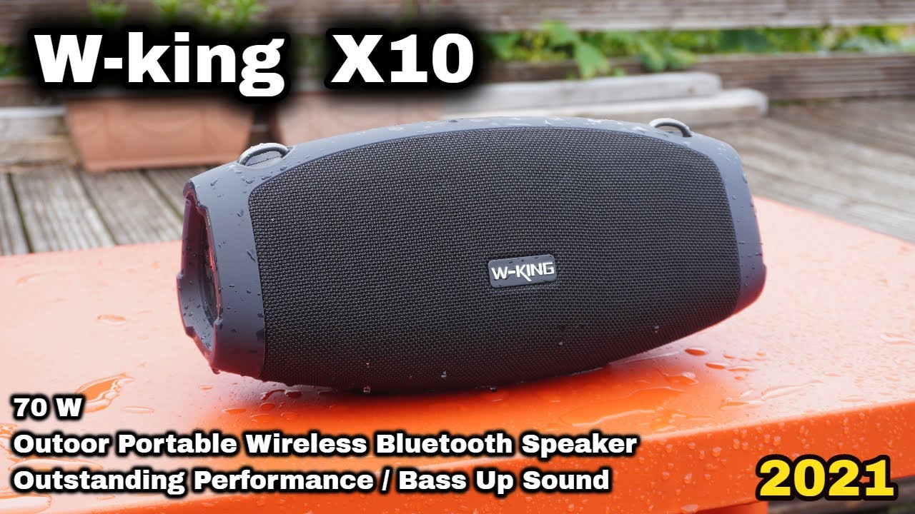 W-king X10 Outdoor Wireless Speaker 70W (Review / Indoors / Outdoors Sound & Bass Test )