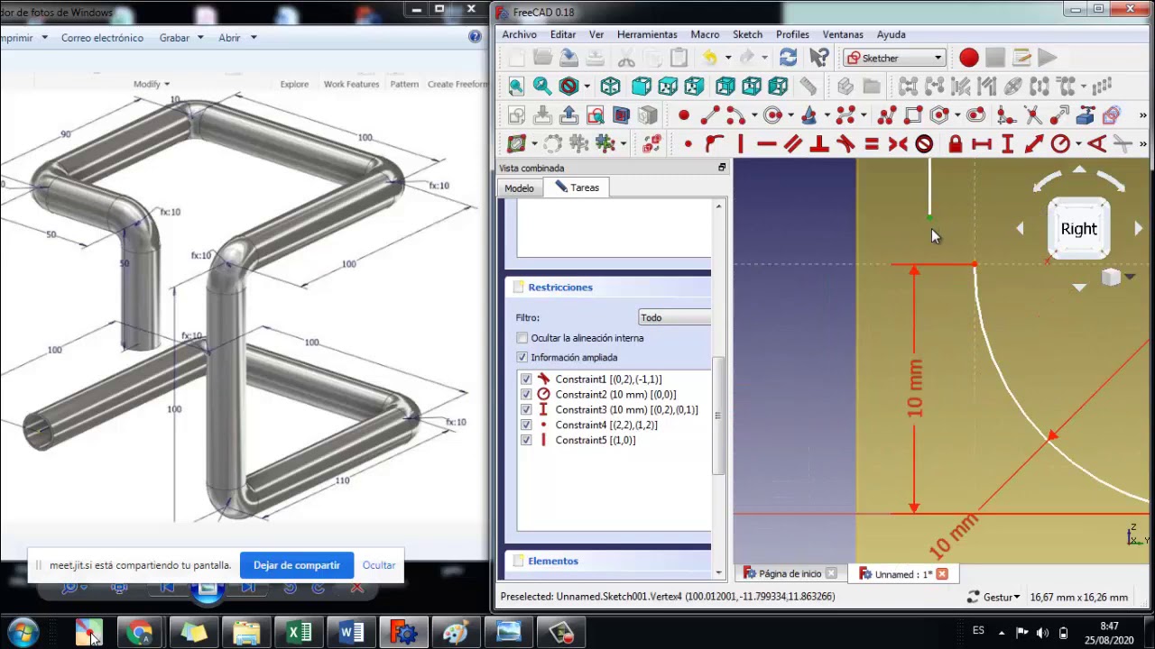 Barrido, creación de planos de referencia FreeCad ( clase 4)