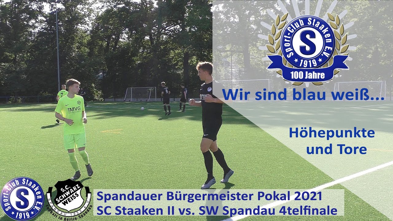 Spandauer Bürgermeisterpokal 2021 SC Staaken II - Schwarz Weiß Spandau