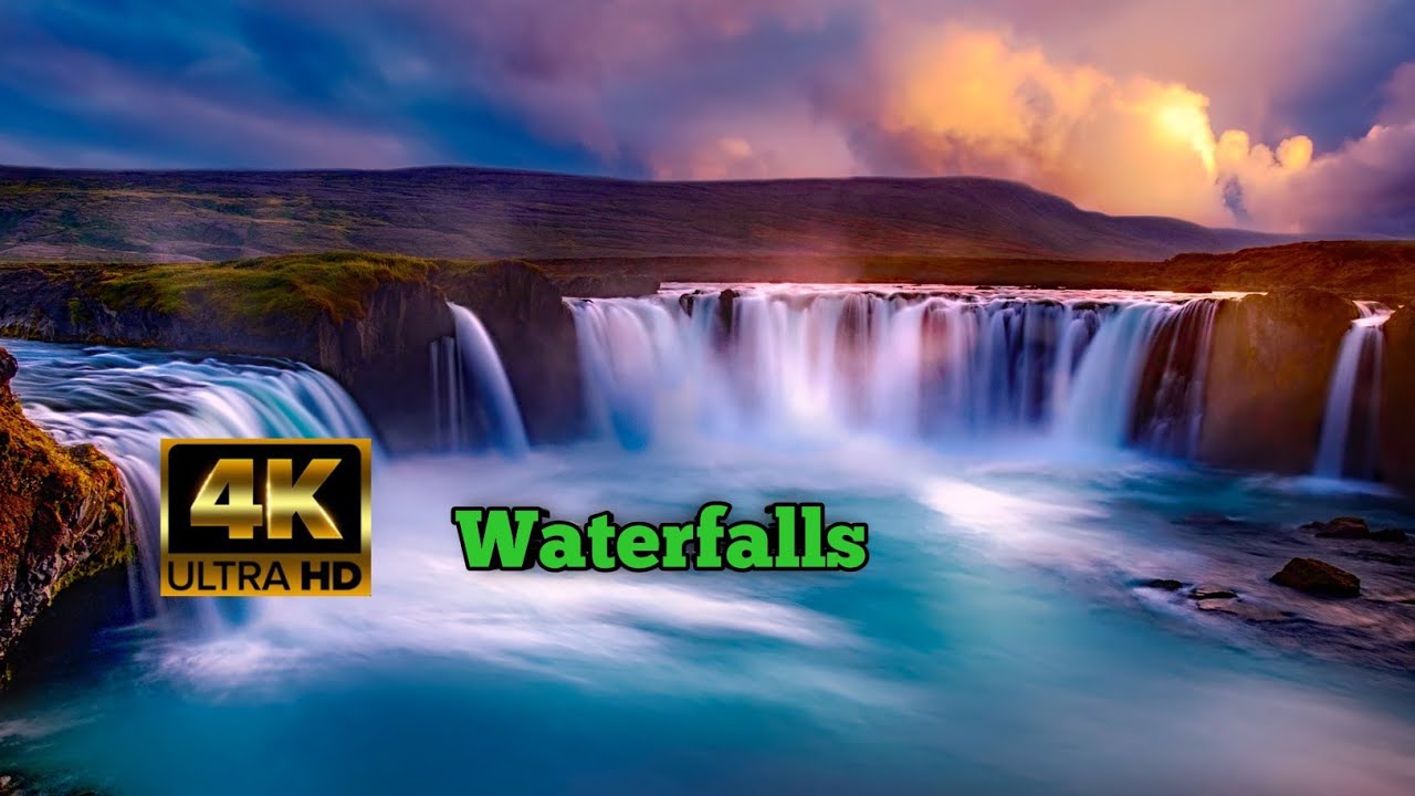 4k UHD Dragon Waterfalls. Water White Noise. Relaxing Waterfall Sounds for Sleep, Study.