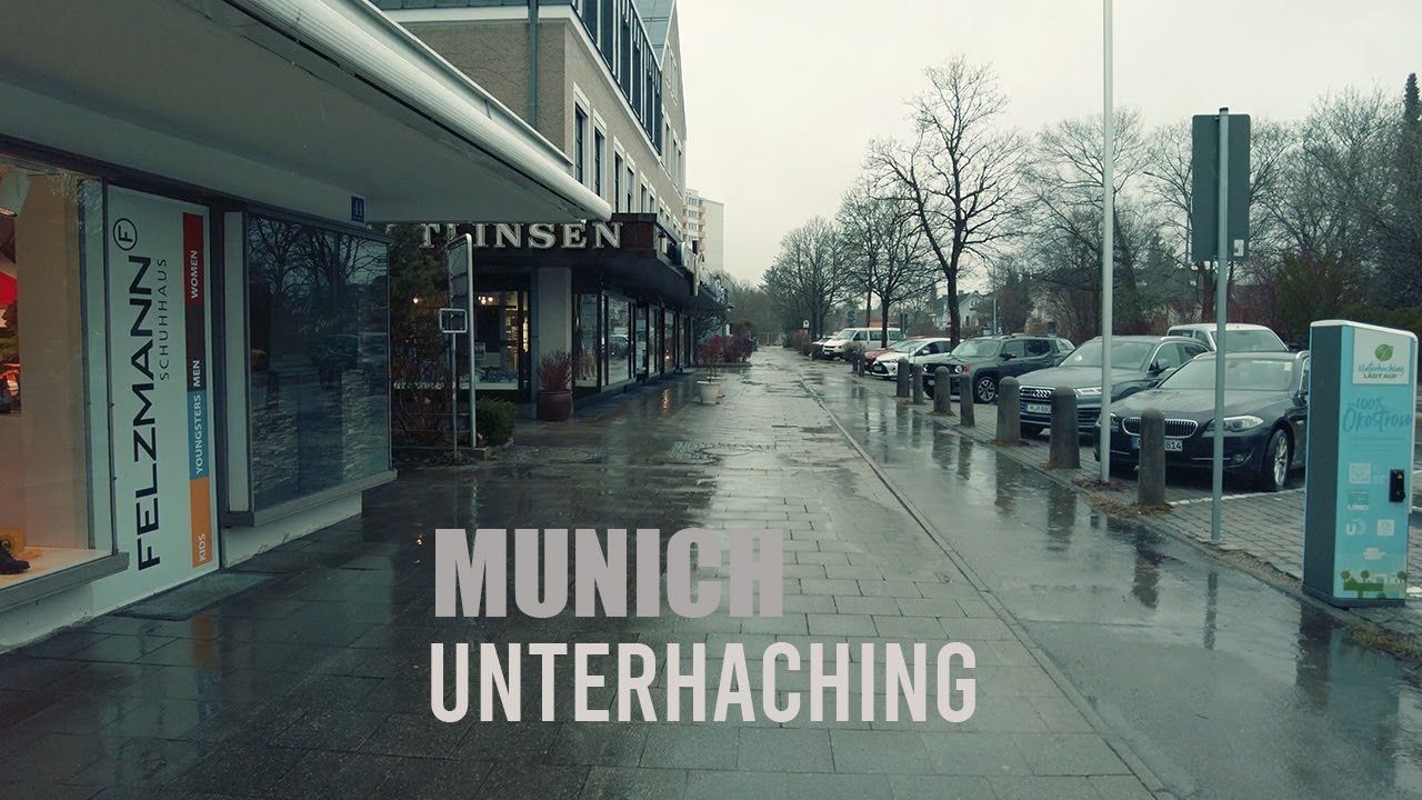 MUNICH (Munchen) Unterhaching Walking in Rain