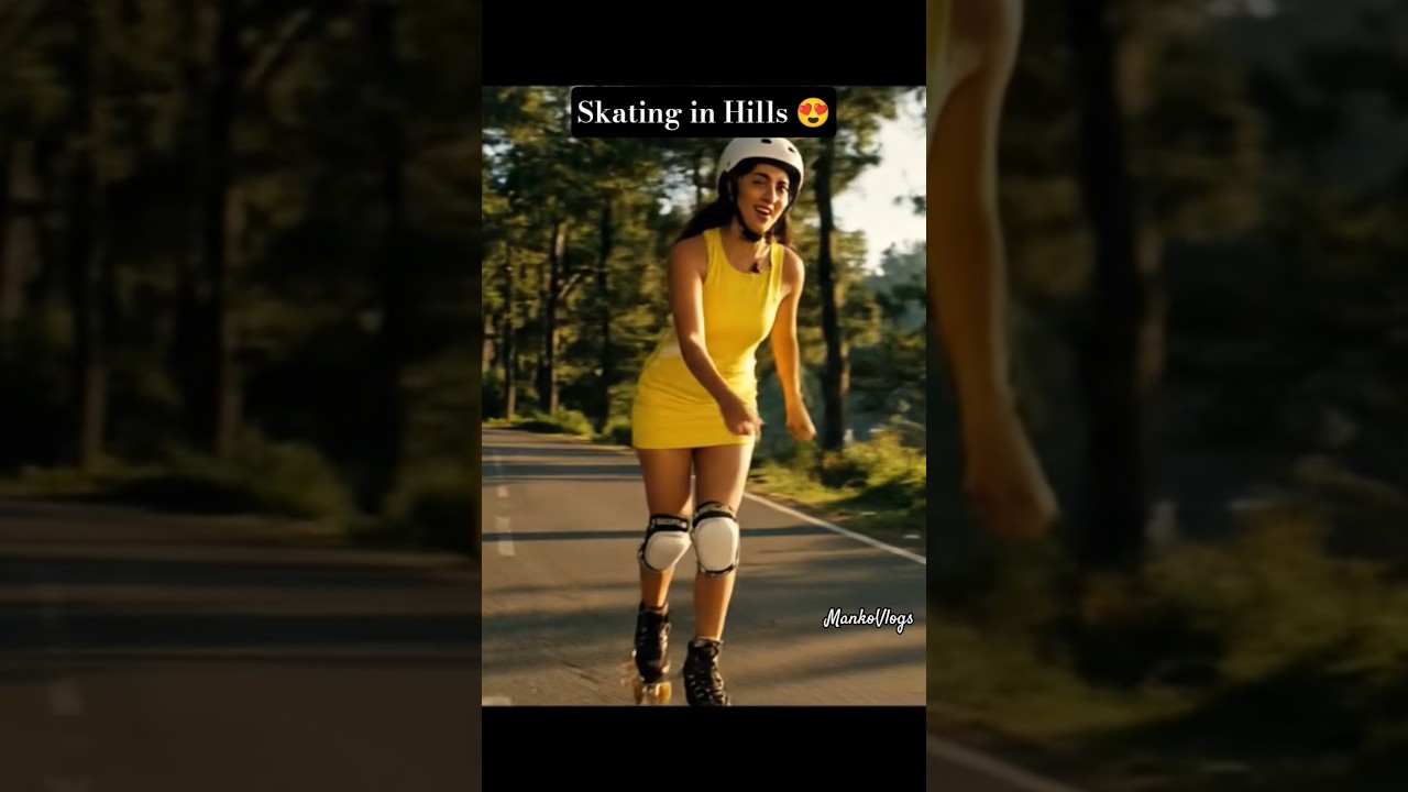 Skating in Hills &hearts;️ #skating #hillstationvlog #skateboarding #road #shorts #viral #trending #funny