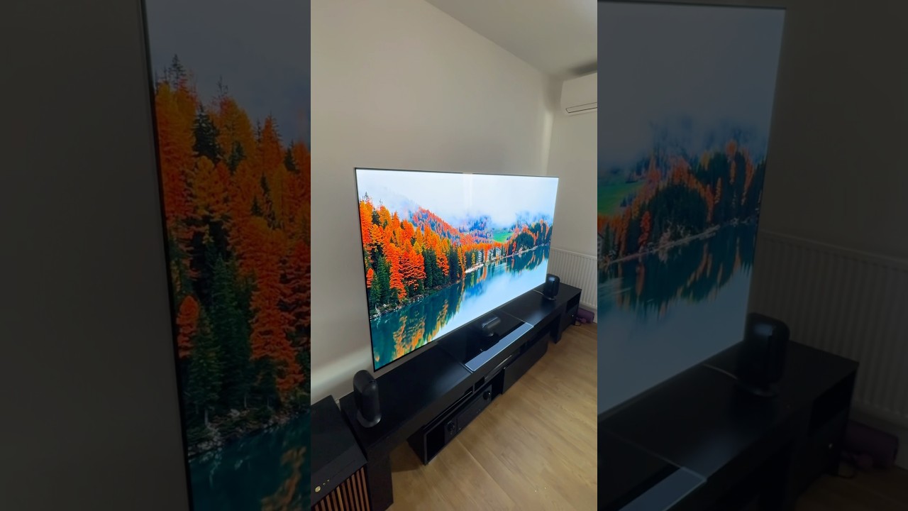 LG 77&rdquo; OLED - Not mounted! Would you go for a stand setup like this or wall-mounted?