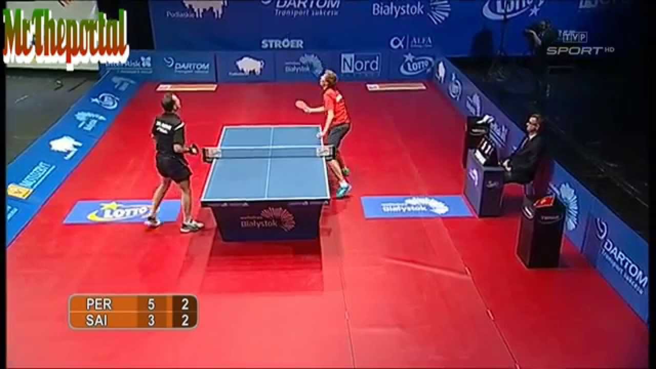 Table Tennis - Jean Michel Saive Vs Jorgen Persson - (2014 Grubba Polish Champions)
