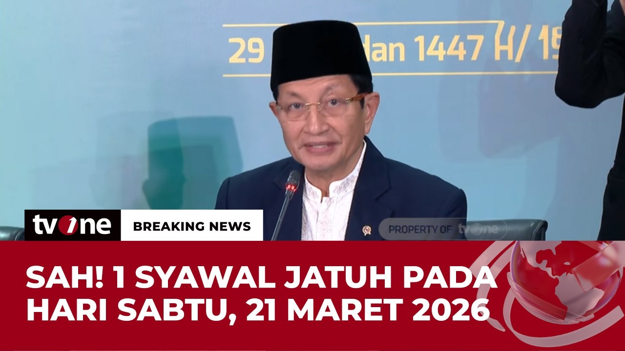 SAH! Menag: Lebaran 2026 Jatuh Pada Sabtu, 21 Maret | tvOne