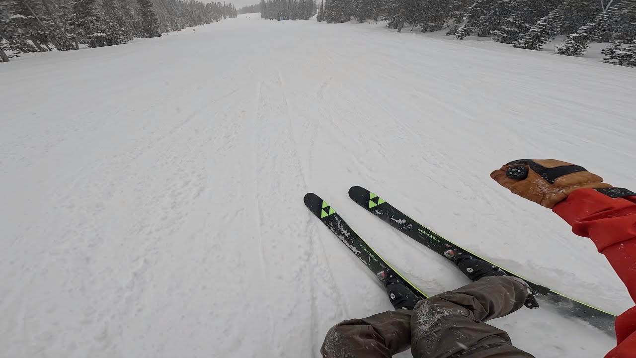 POV Carving my Fischer 99TI at Big Sky