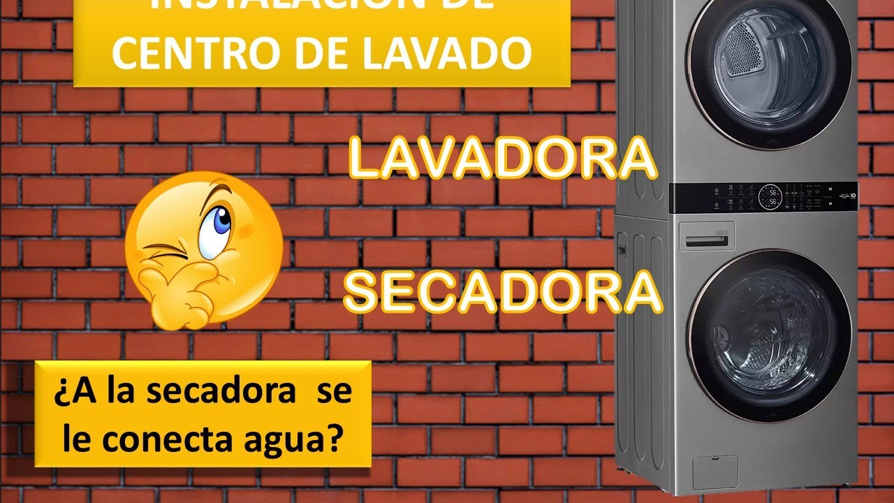 Como instalar lavadora y secadora | Centro de lavado LG de gas | Le conectamos agua a la secadora.