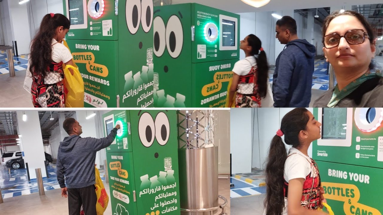 Earning from plastic bottle and can disposal in AbuDhabi.