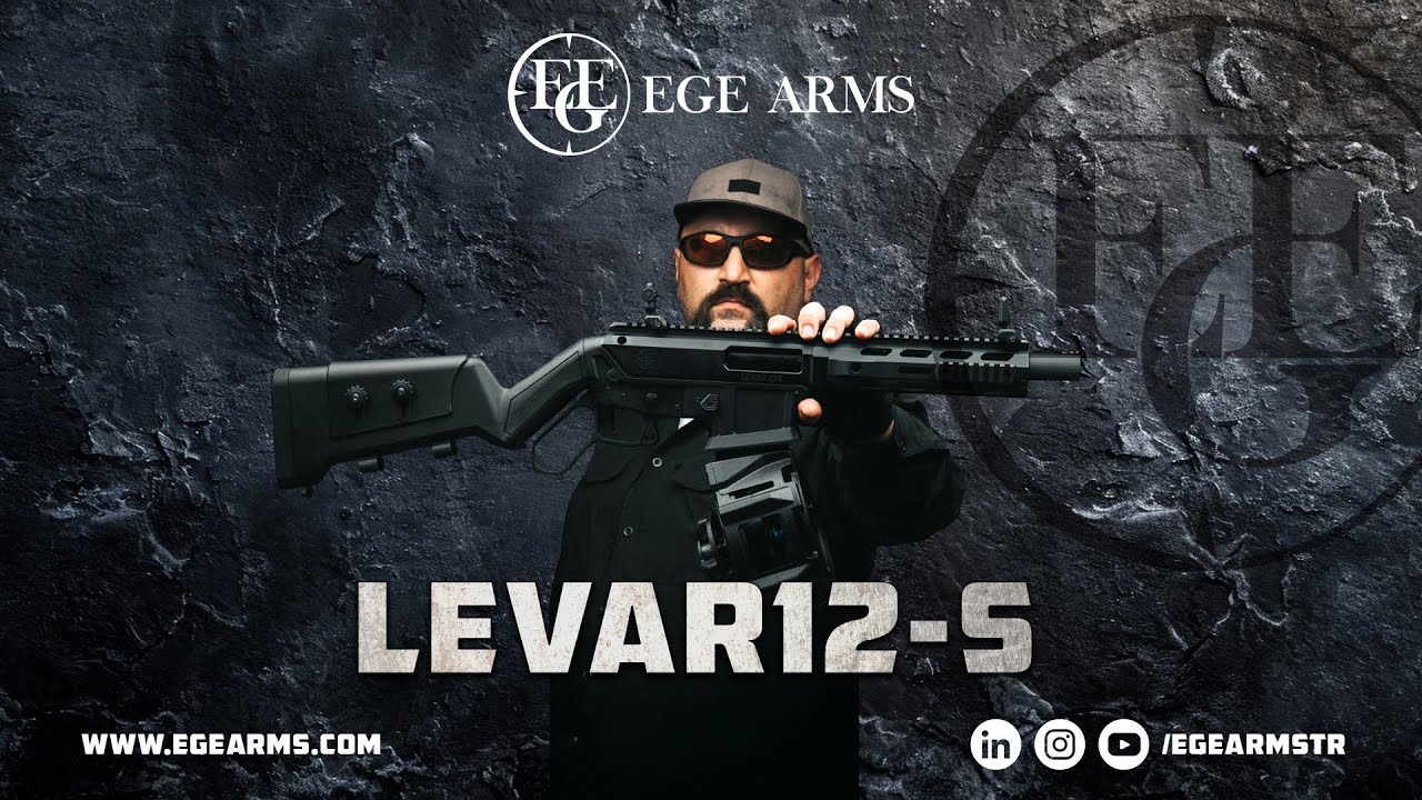 EGE ARMS LEVAR12S - 12ga AR Type Mag Fed Lever Action Shotgun with Ergonomic Polymer Stock