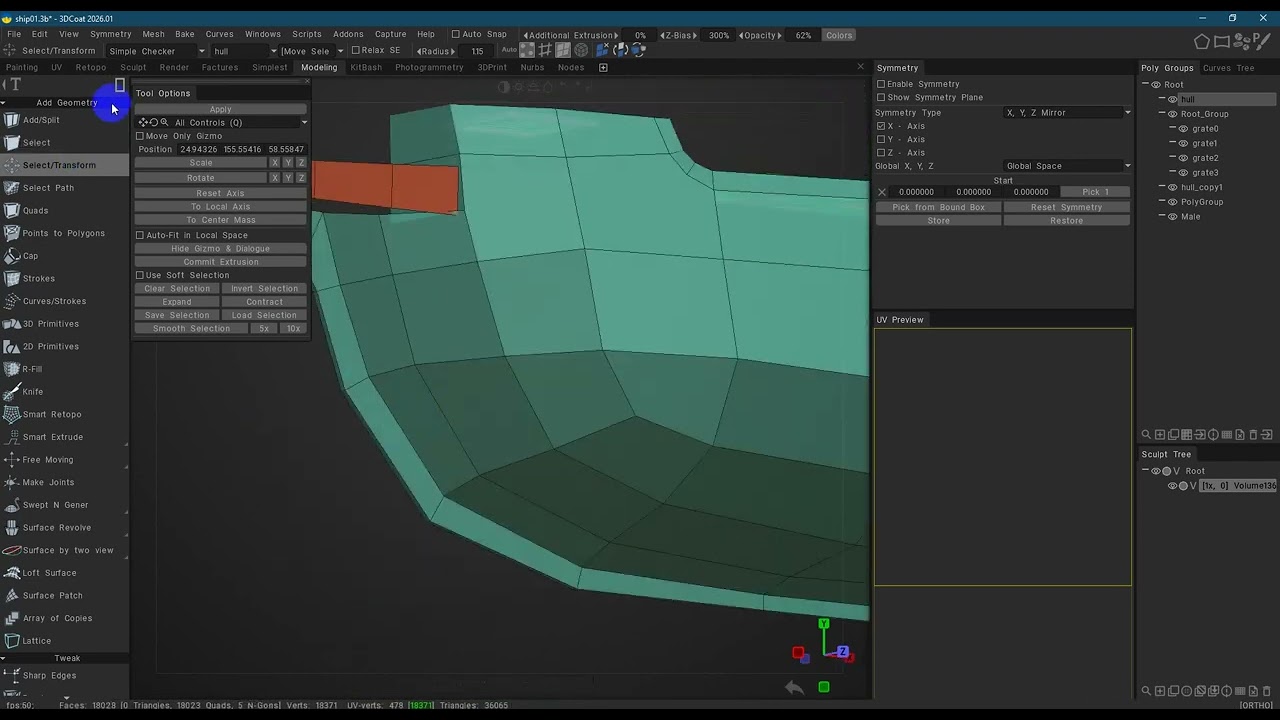 3DCoat selection bug