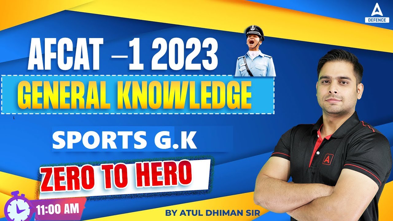 AFCAT/CDS/CAPF General Knowledge Classes 2023 | Sports G.K #1