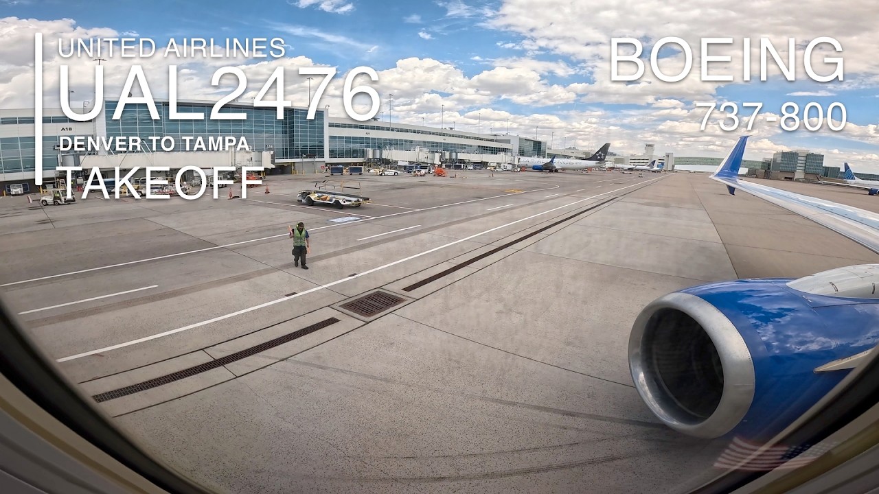 4K Takeoff at Denver International (KDEN) Airport - Boeing 737-800 - UA2476