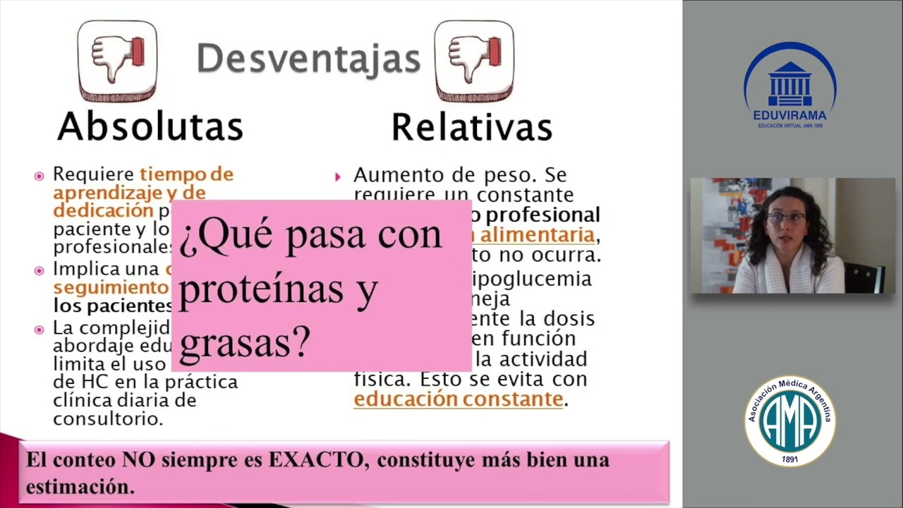 5- Ventajas y desventajas del conteo de HC | Nutrición en diabetes