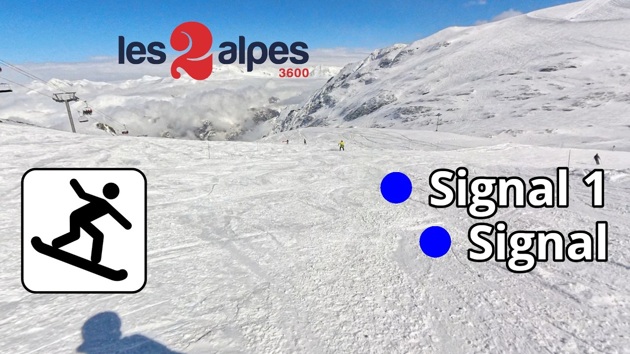 Snowboarding Les Deux Alpes - Signal 1 (left), Signal