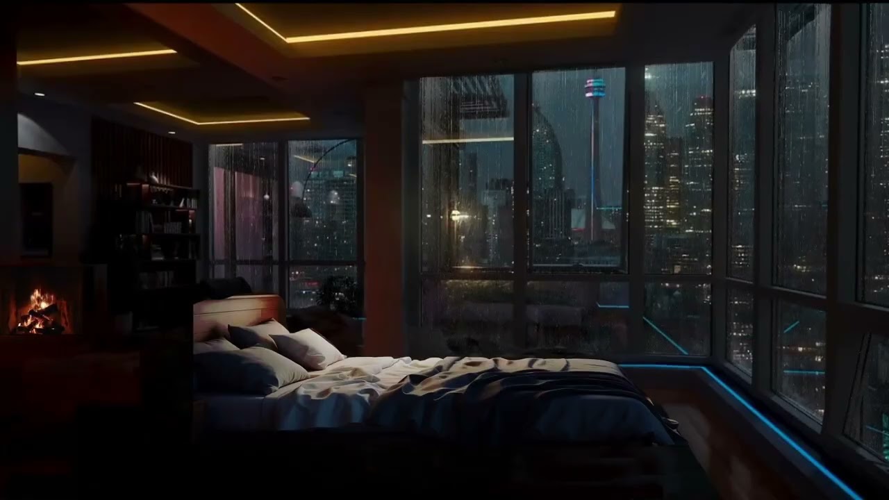 Fall Asleep Fast with Heavy Rain & Thunder ⚡ | 2 Hours Deep Sleep, Relaxation & Focus Ambience