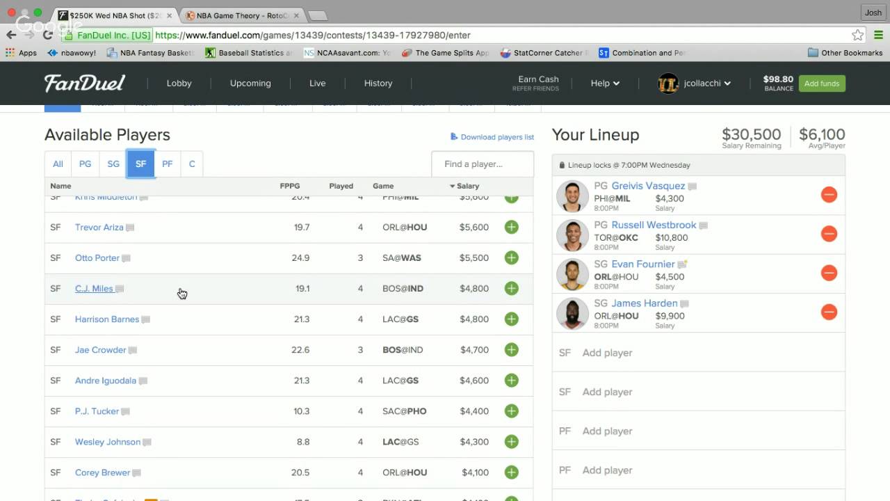 FanDuel NBA DFS Tips and Strategies: GPP Plays
