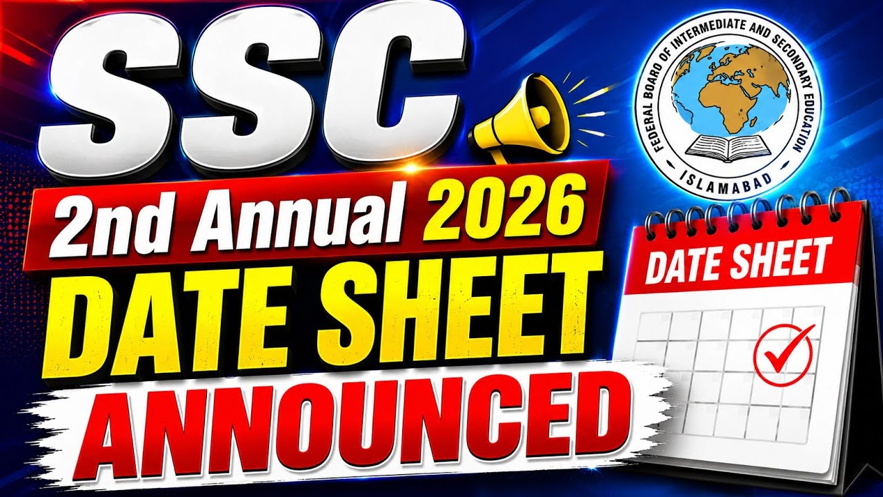 SSC 2nd Annual 2026 Date Sheet Announced! | Exam Schedule & Important Update