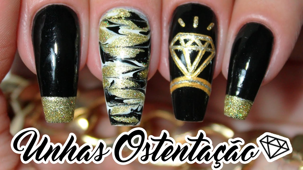 Unhas Decoradas Anel de Diamante Ostentação | Unhas da Lalá