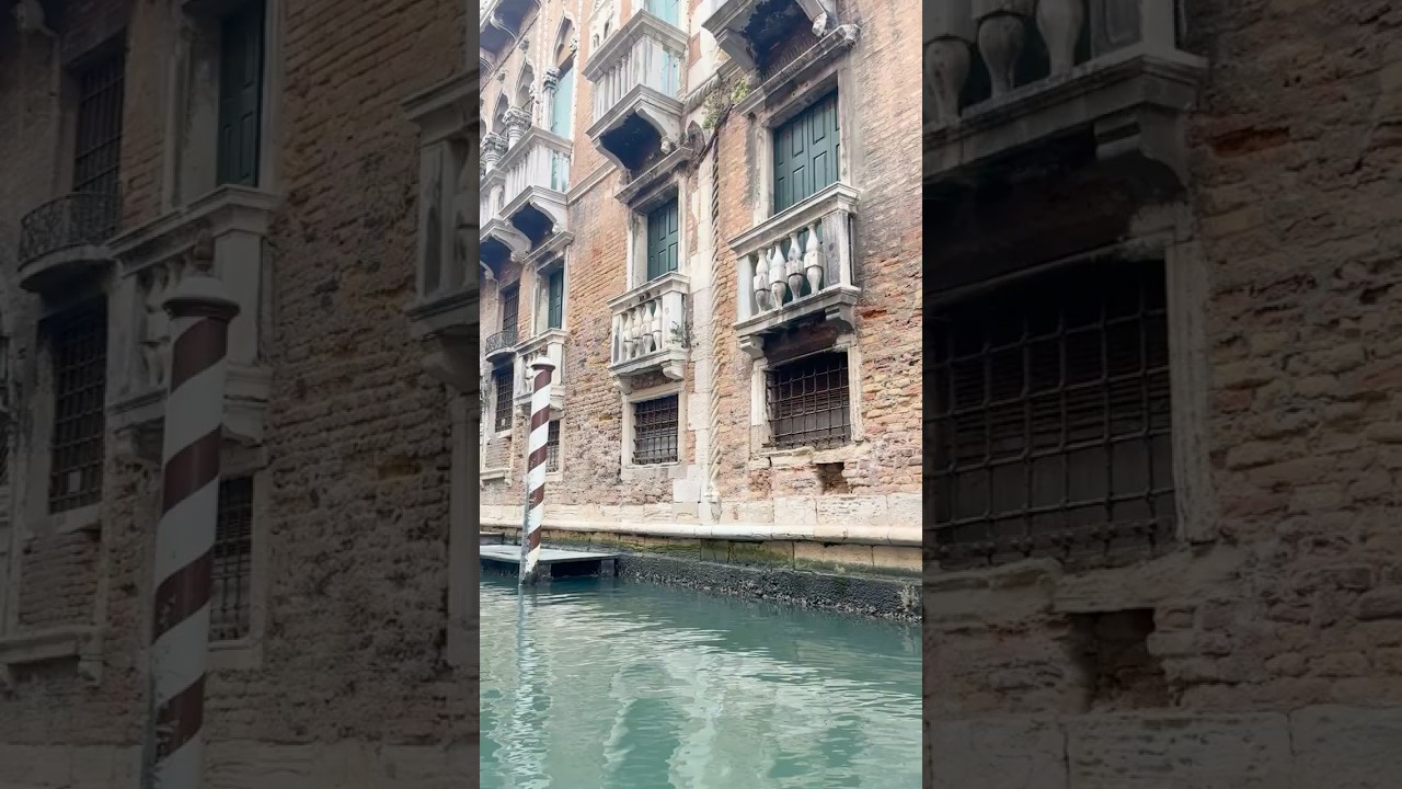 Venice boat tour between canals