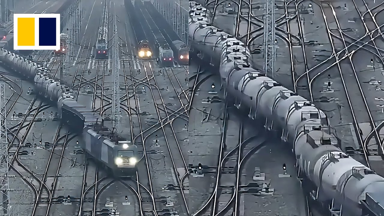 &lsquo;Wriggling&rsquo; freight train in China goes viral for resembling snake
