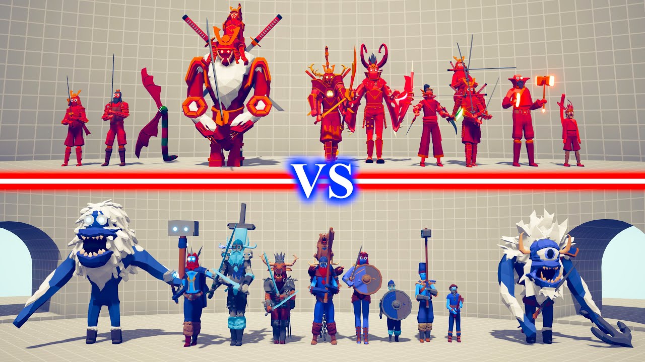 DYNASTY DLC TEAM vs VIKING DLC TEAM - Totally Accurate Battle Simulator TABS