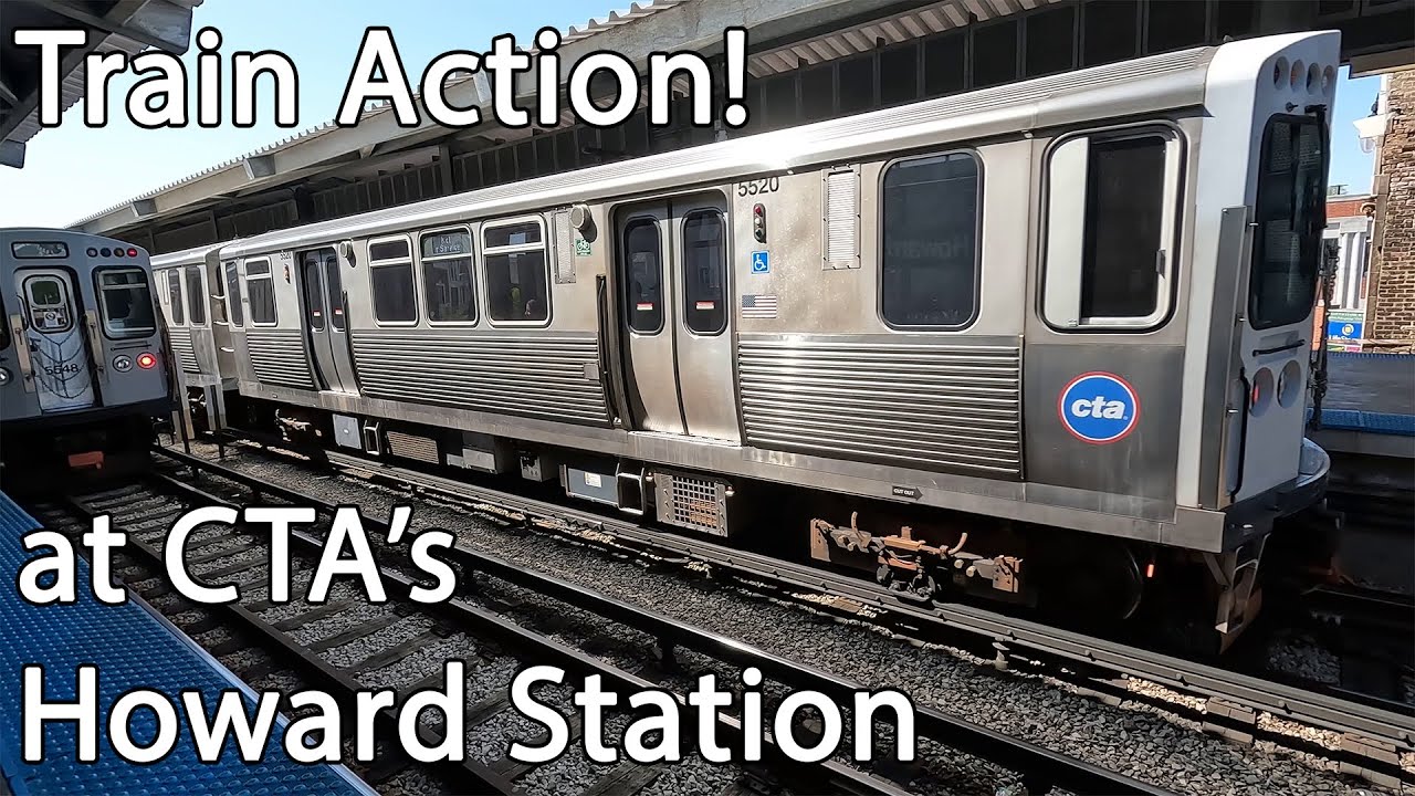 CTA Trains at Howard Station
