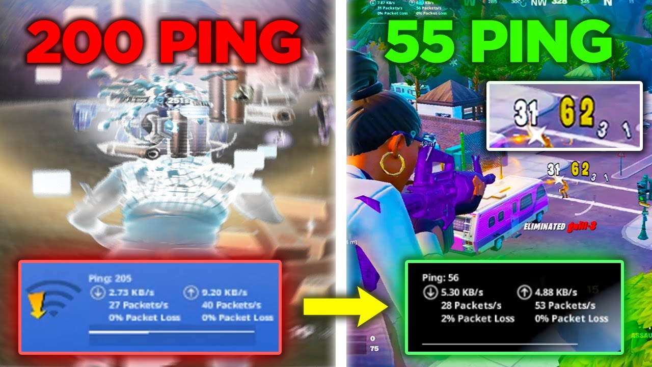 Как мне удалось снизить пинг с 200 до 55 в Fortnite Chapter 7 (реальные тесты)