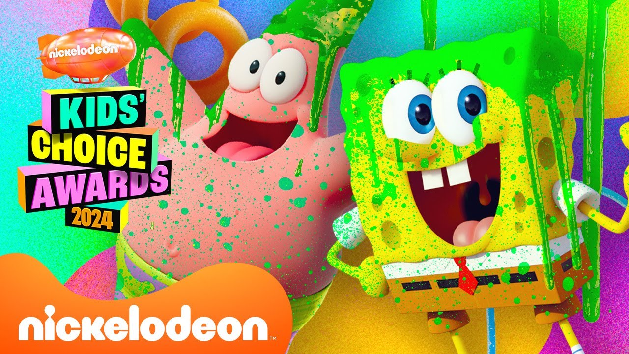 SpongeBob and Patrick Get SLIMED! | Kids' Choice Awards 2024