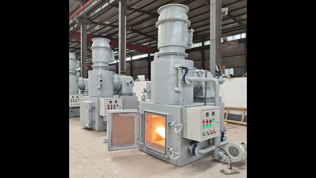 50kg per batch medical waste incnerator, 300kg pet incinerator running video in Philippines