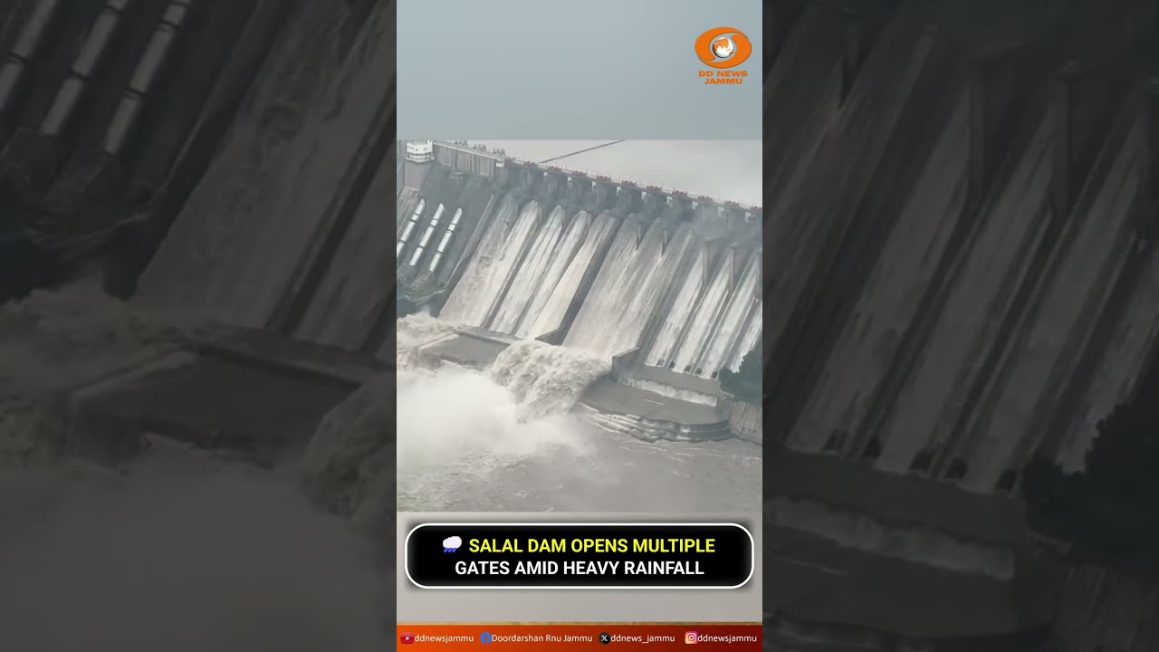 🌧️ Salal Dam Opens Multiple Gates Amid Heavy Rainfall