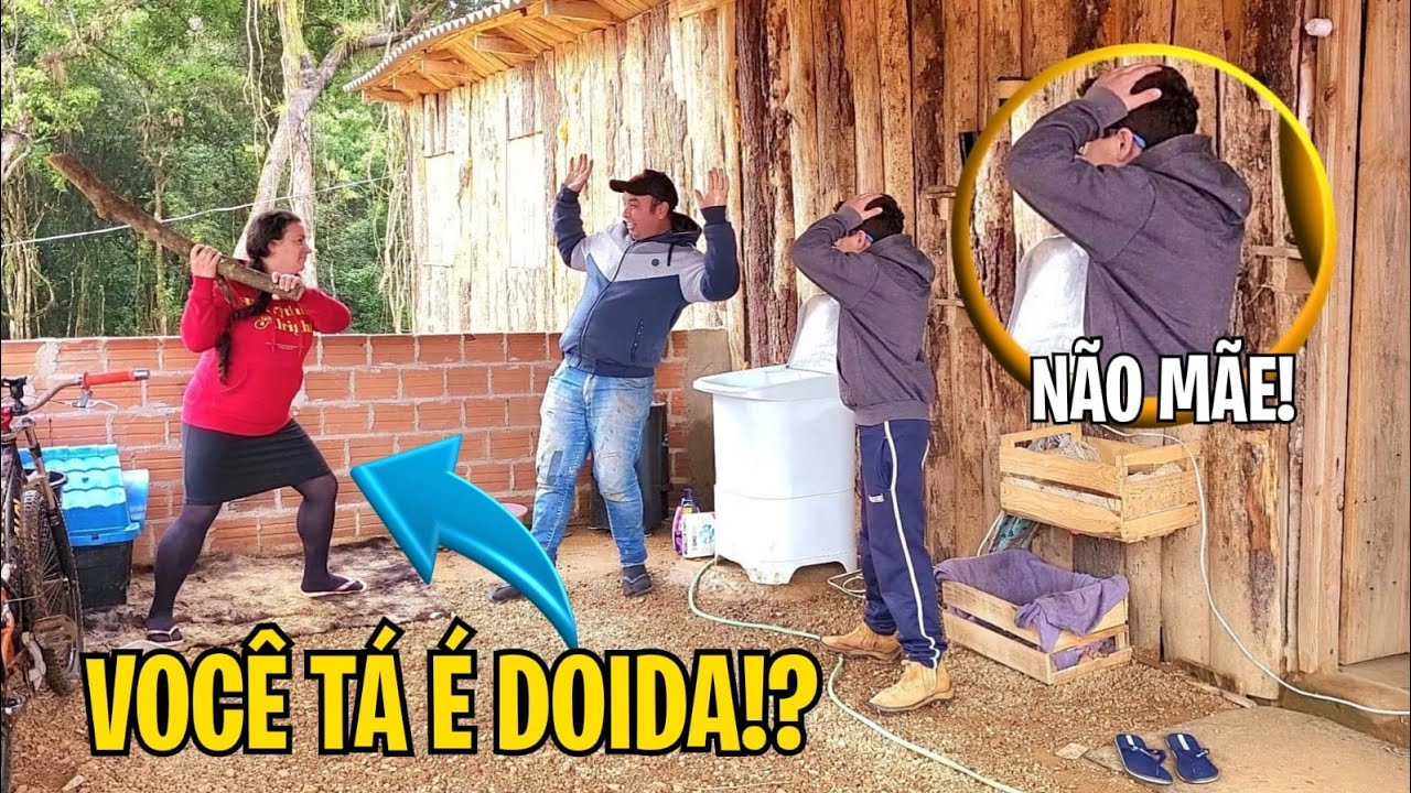 O PAU ATORO AQUI EM CASA!A MUE queria até me bate 😳