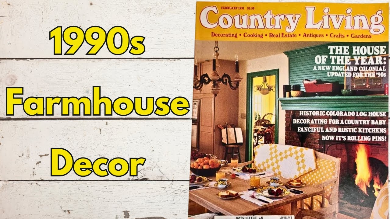 How The 90s Did Farmhouse Decor | Country Living Feb 1991 Magazine Flip Through