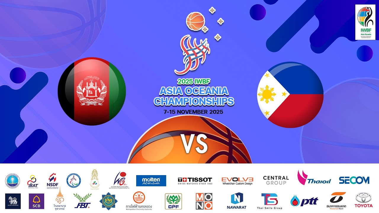 🇦🇫 Afghanistan vs 🇵🇭 Philippines | Men’s 9–10 Place | 2025 IWBF Asia Oceania Championships – Bangkok