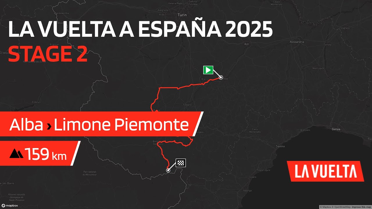 La Vuelta a España 2025 | Stage 2: Alba, Limone Piemonte