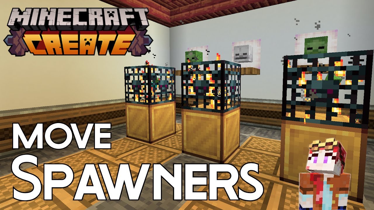 How to MOVE SPAWNERS in Minecraft Create Mod (1.20.1)