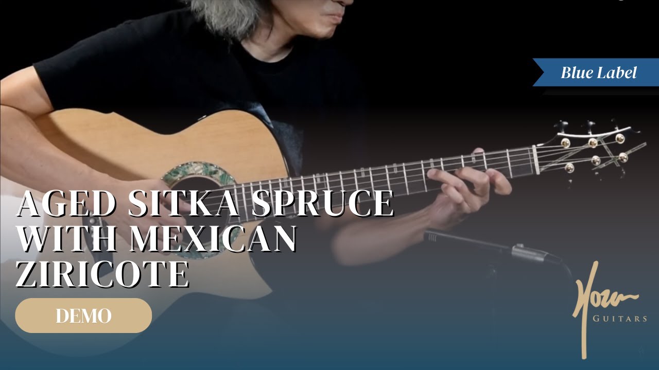 HOZEN GUITARS | BLUE LABEL | STUDIO #027 Aged Sitka Spruce with Mexican Ziricote