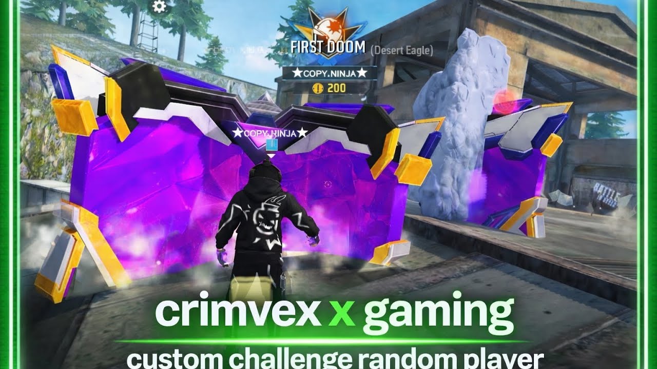 Random player challenge custom card #freefiremax 