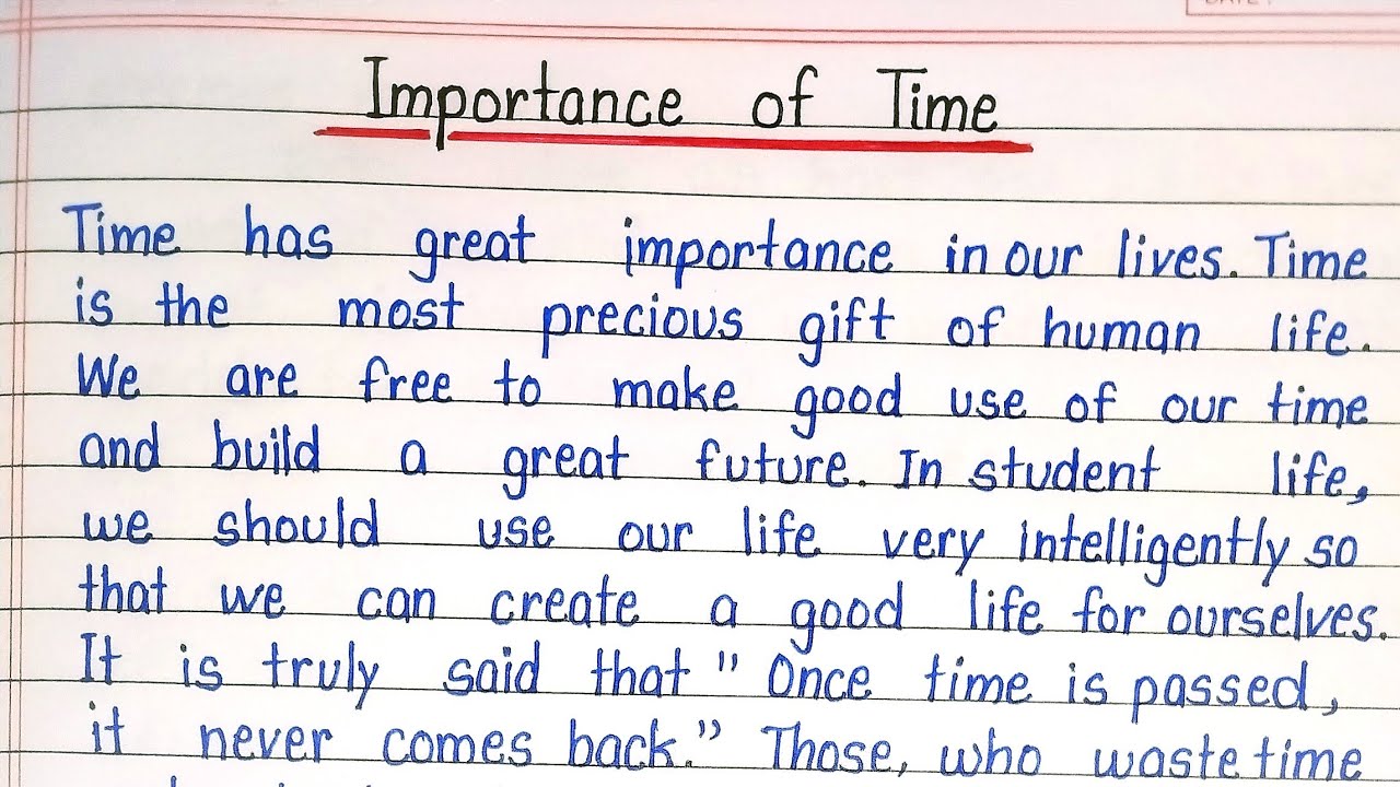 Essay on Importance of time || Paragraph on Importance of time ||