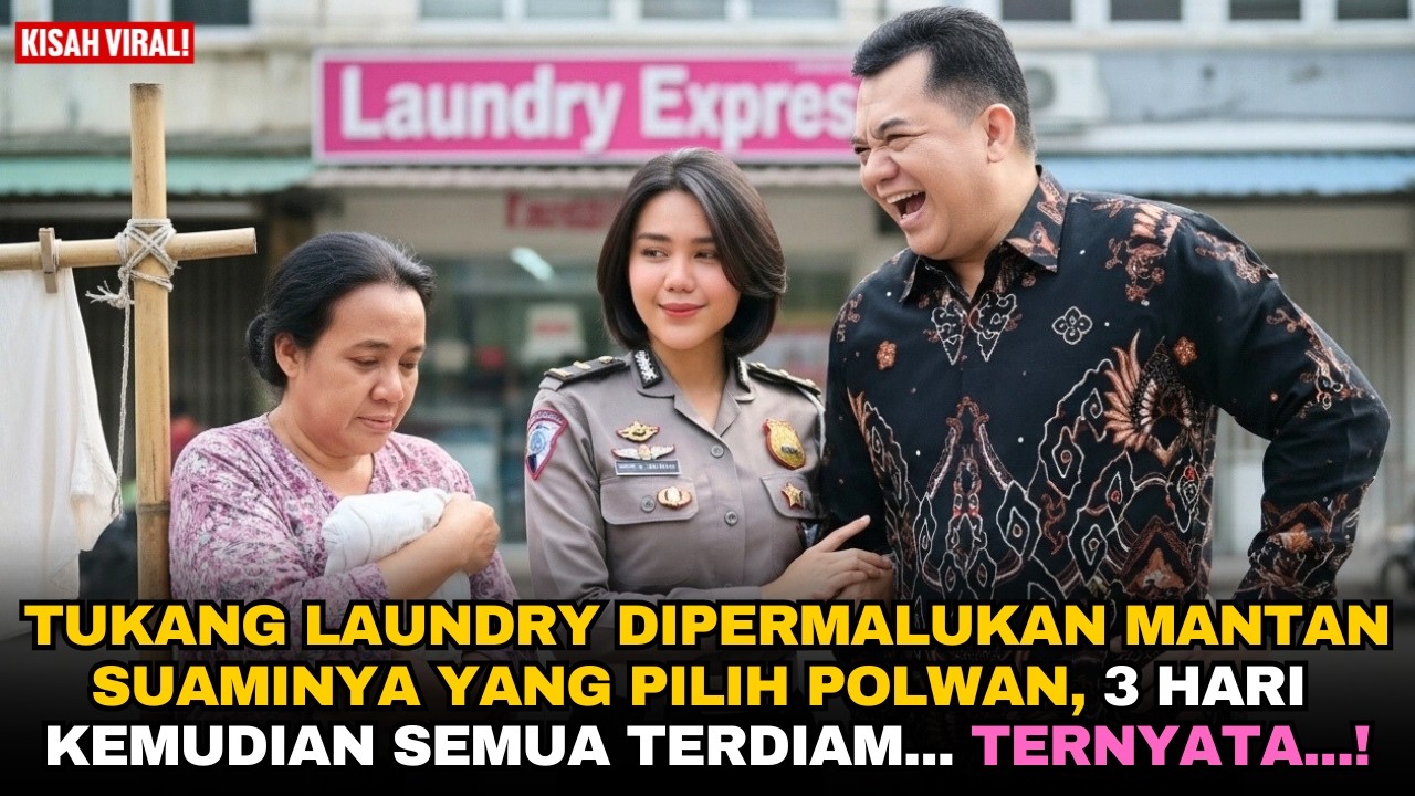 TUKANG LAUNDRY DITERTAWAKAN MANTAN SUAMI YANG SOMBONG, 3 HARI KEMUDIAN SEMUA TERDIAM...!