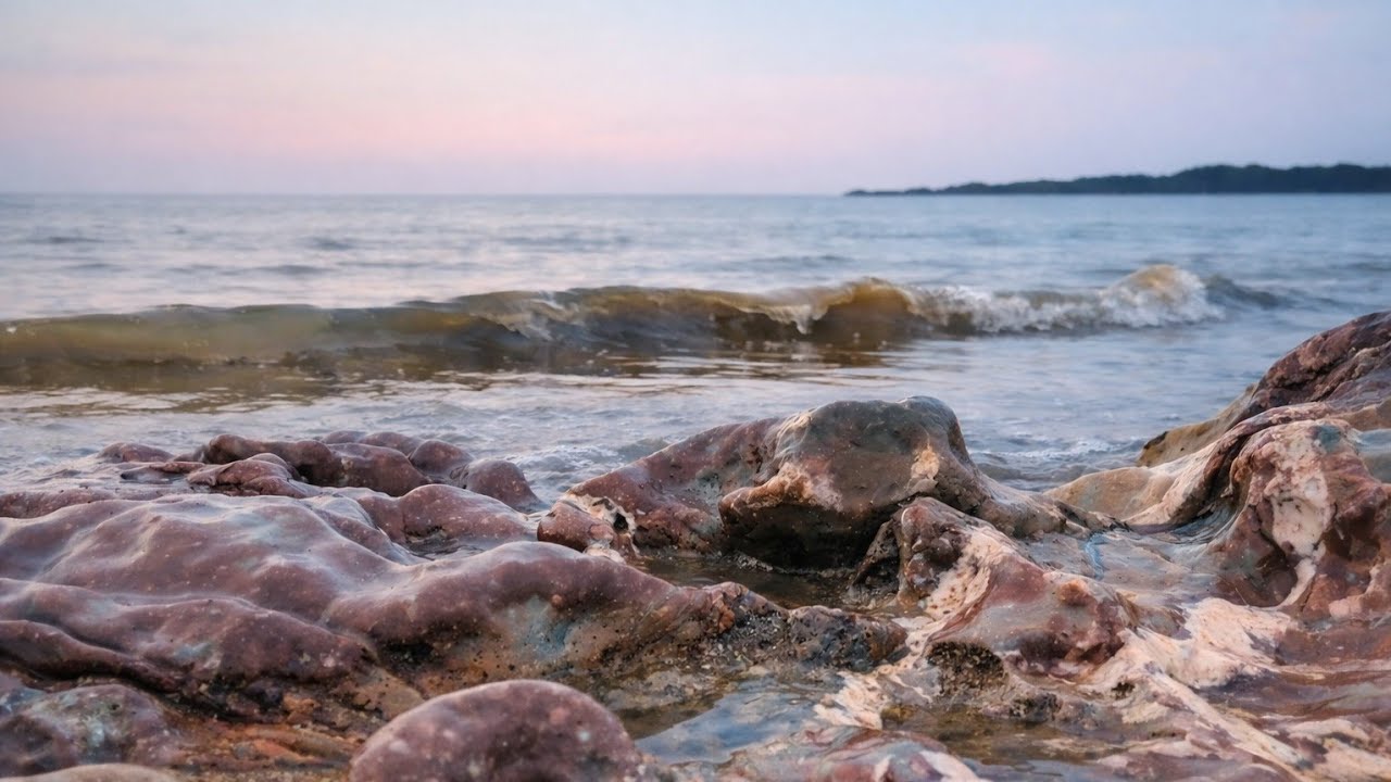 Gentle Ocean Waves on Rocky Shore | 45 Minutes of Deep Coastal Calm