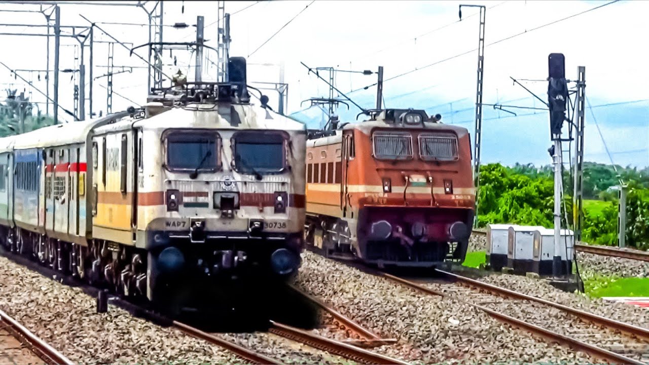 🔥130 KMPH Train Crossings! Jan Shatabdi + Shaktipunj + Lal Kuan Express Thunder Through Station