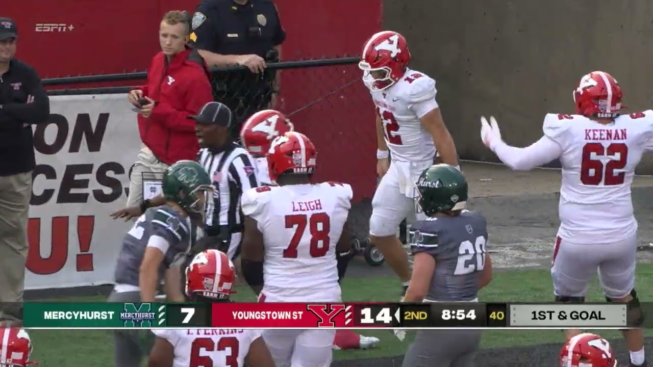 Highlights from the football game between YSU vs Mercyhurst | August 28, 2025